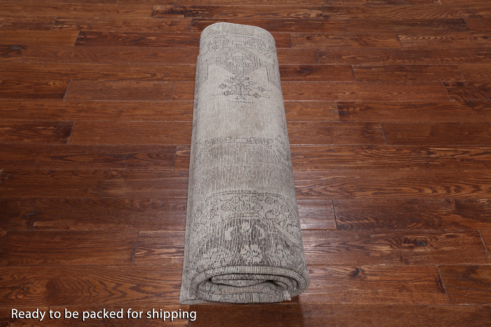SUPER SALE Ivory Persian Vintage White Wash Handmade Wool Rug - 7' 8" X 11' 2"