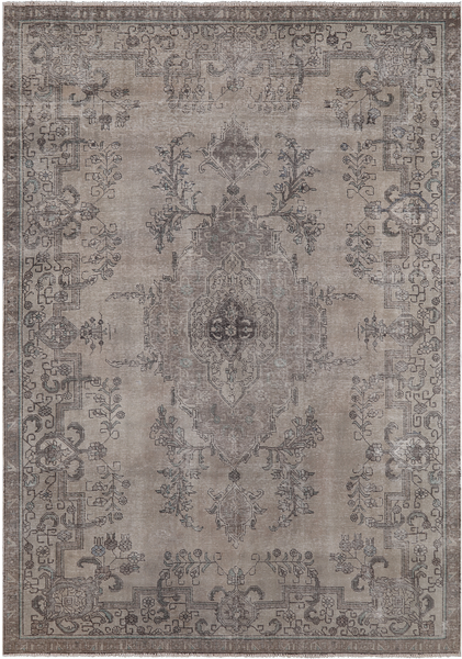 SUPER SALE Ivory Persian Vintage White Wash Handmade Wool Rug - 7' 8" X 11' 2"