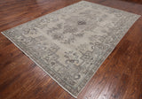 SUPER SALE Ivory Persian Vintage White Wash Handmade Wool Rug - 7' 8" X 11' 2"
