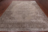 SUPER SALE Ivory Persian Vintage White Wash Handmade Wool Rug - 9' 9" X 12' 3"