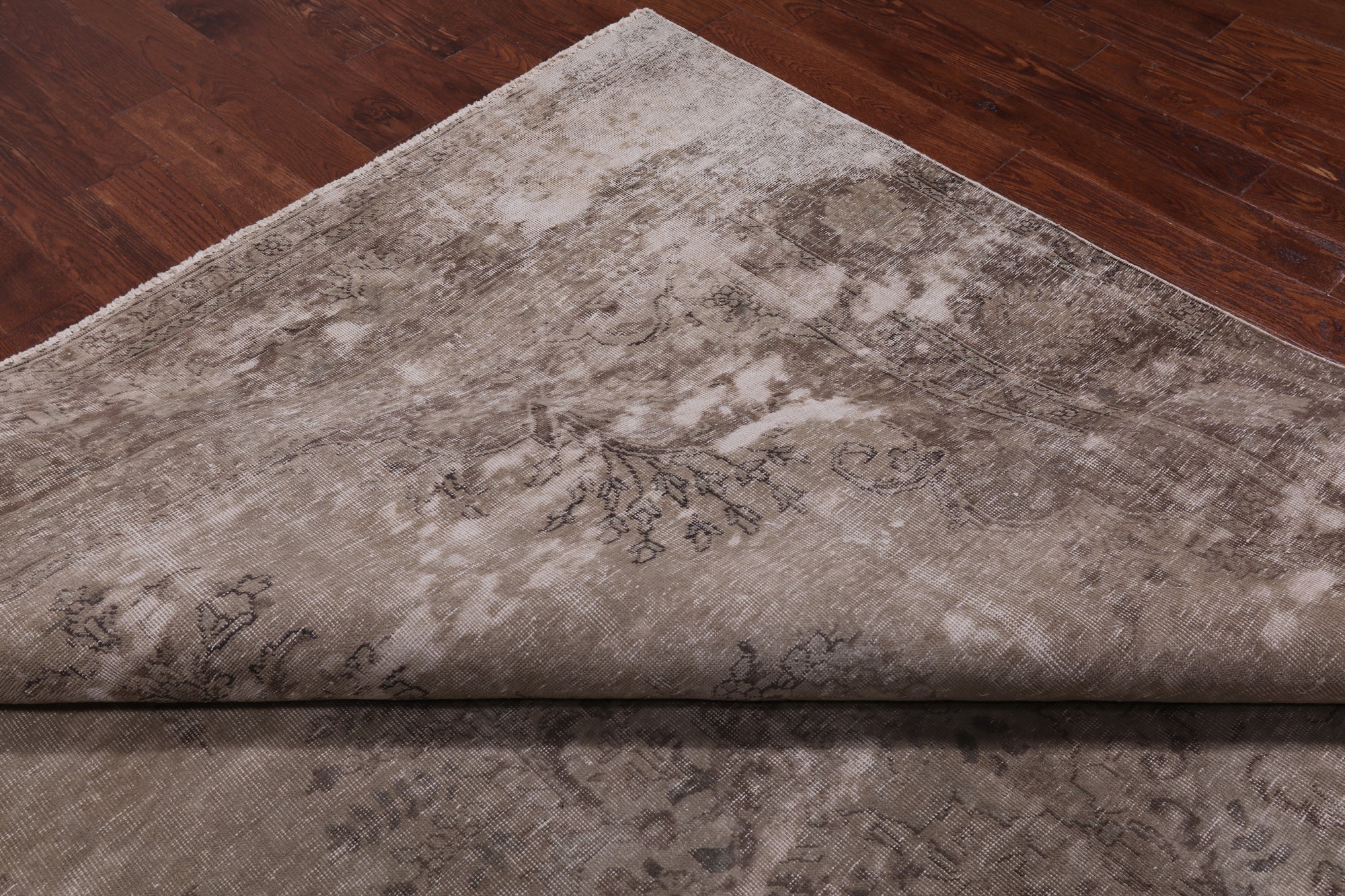 SUPER SALE Ivory Persian Vintage White Wash Handmade Wool Rug - 9' 9" X 12' 3"