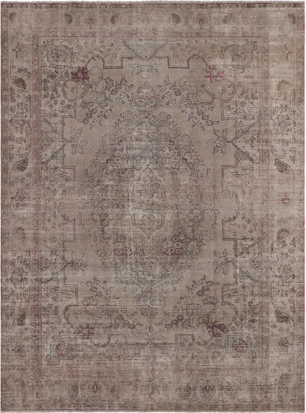 SUPER SALE Ivory Persian Overdyed Handmade Wool Rug - 9' 7" X 12' 10"