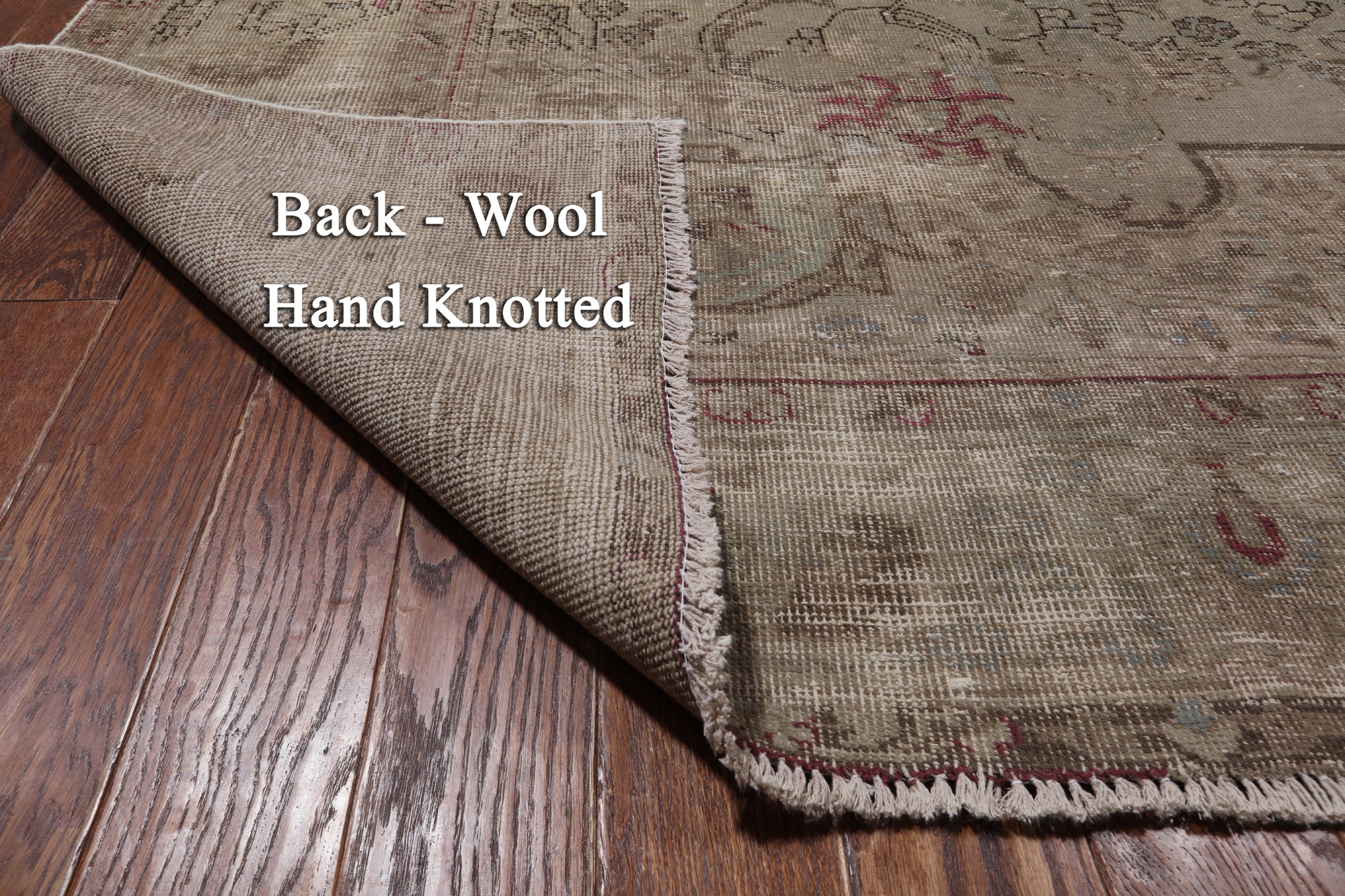 SUPER SALE Ivory Persian Overdyed Handmade Wool Rug - 9' 7" X 12' 10"