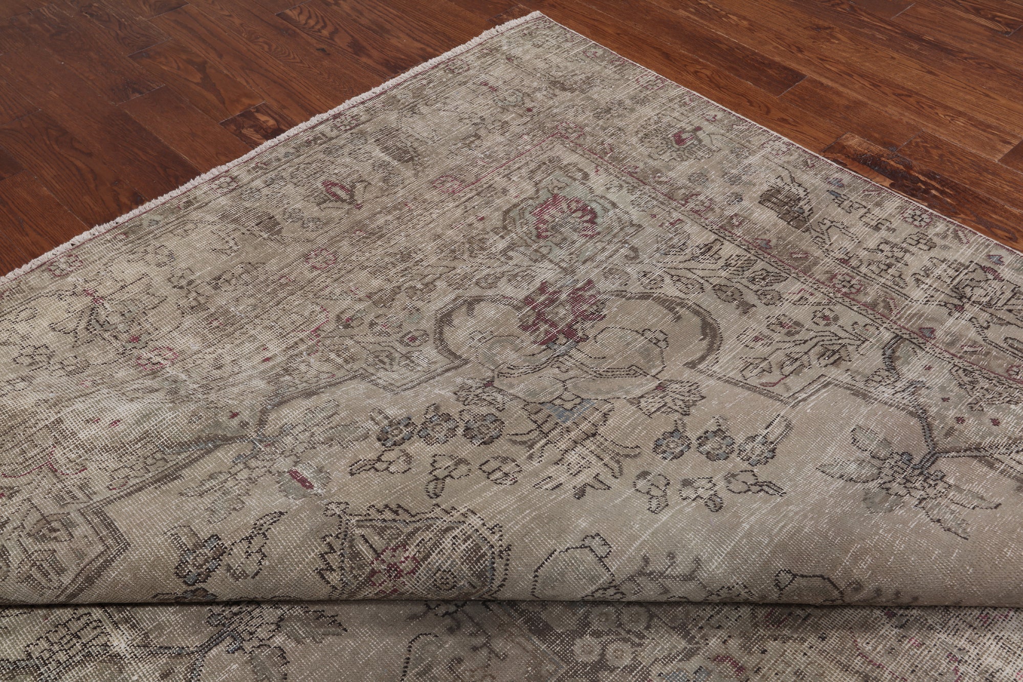 SUPER SALE Ivory Persian Overdyed Handmade Wool Rug - 9' 7" X 12' 10"