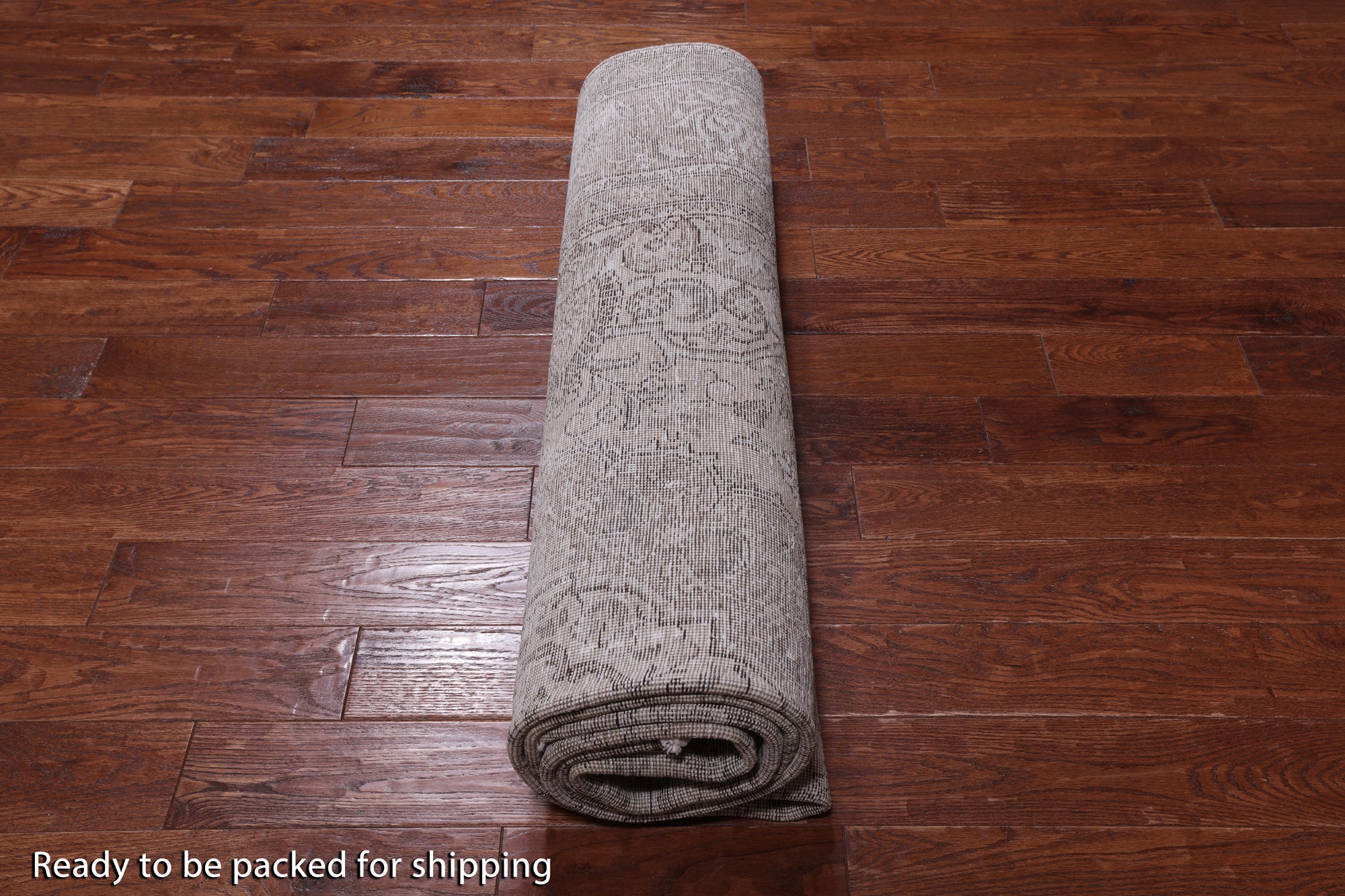 SUPER SALE Ivory Persian Vintage White Wash Hand Knotted Wool Rug - 7' 10" X 10' 10"