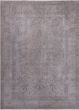 SUPER SALE Ivory Persian Vintage White Wash Hand Knotted Wool Rug - 7' 10" X 10' 10"
