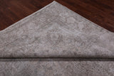 SUPER SALE Ivory Persian Vintage White Wash Hand Knotted Wool Rug - 7' 10" X 10' 10"