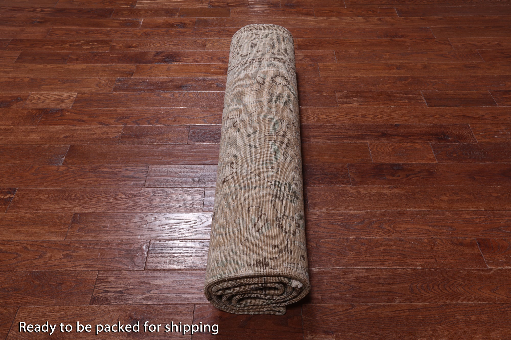 SUPER SALE Ivory Persian Vintage White Wash Handmade Wool Rug - 9' 3" X 12' 1"