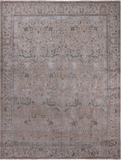 SUPER SALE Ivory Persian Vintage White Wash Handmade Wool Rug - 9' 3" X 12' 1"