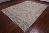 SUPER SALE Ivory Persian Vintage White Wash Handmade Wool Rug - 9' 3" X 12' 1"