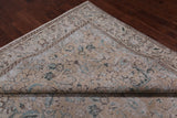 SUPER SALE Ivory Persian Vintage White Wash Handmade Wool Rug - 9' 3" X 12' 1"