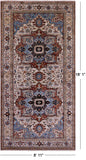 Ivory Heriz Serapi Hand Knotted Wool Rug - 8' 11" X 18' 1" - Golden Nile