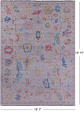Grey Turkish Oushak Hand Knotted Wool Rug - 10' 1" X 13' 11" - Golden Nile