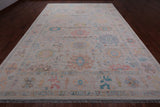 SUPER SALE Ivory Turkish Oushak Handmade Wool Rug - 10' 1" X 14' 0"