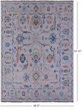Grey Turkish Oushak Hand Knotted Wool Rug - 10' 3" X 13' 11" - Golden Nile