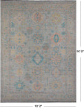 Grey Kazak Hand Knotted Wool Rug - 10' 2" X 14' 0"