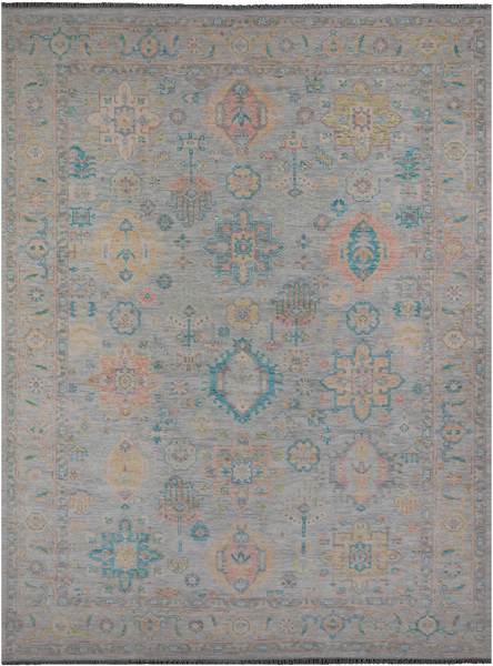 Grey Kazak Hand Knotted Wool Rug - 10' 2" X 14' 0"