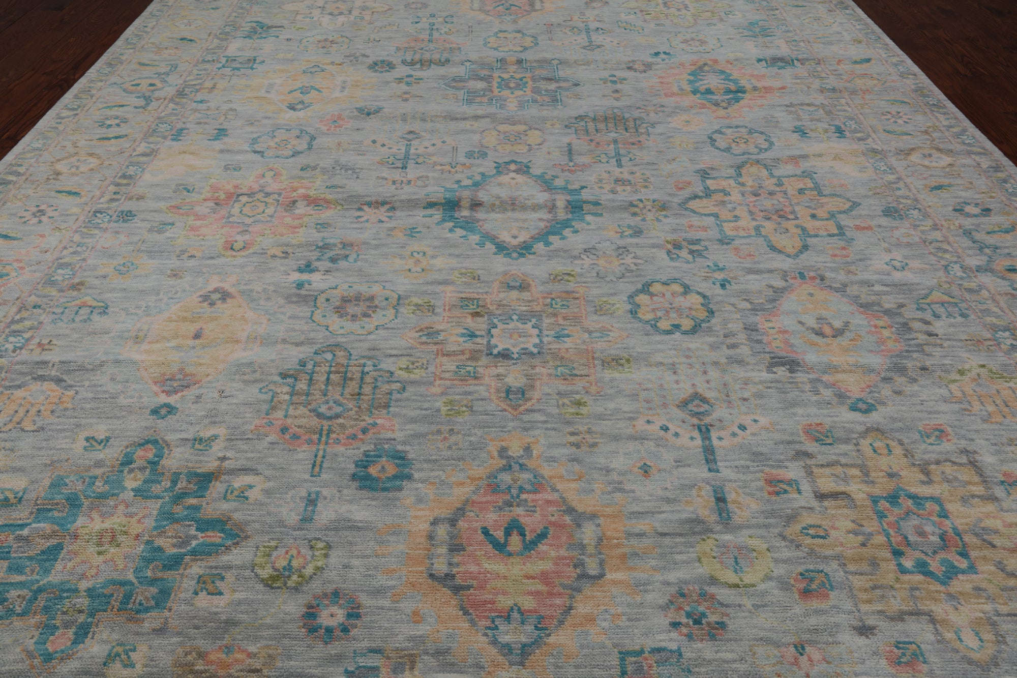 Grey Kazak Hand Knotted Wool Rug - 10' 2" X 14' 0"