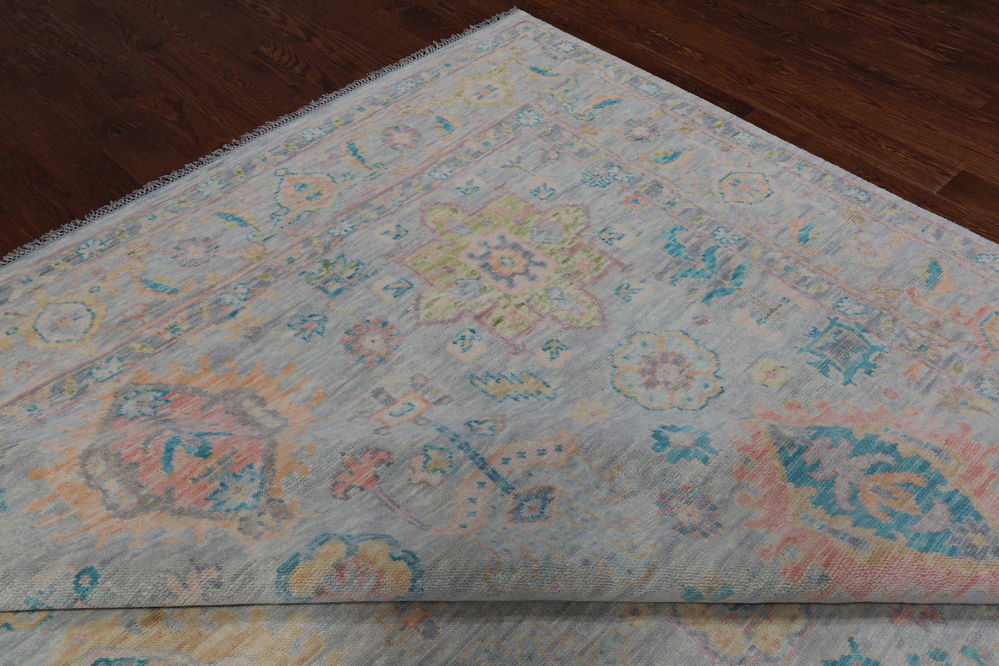 Grey Kazak Hand Knotted Wool Rug - 10' 2" X 14' 0"