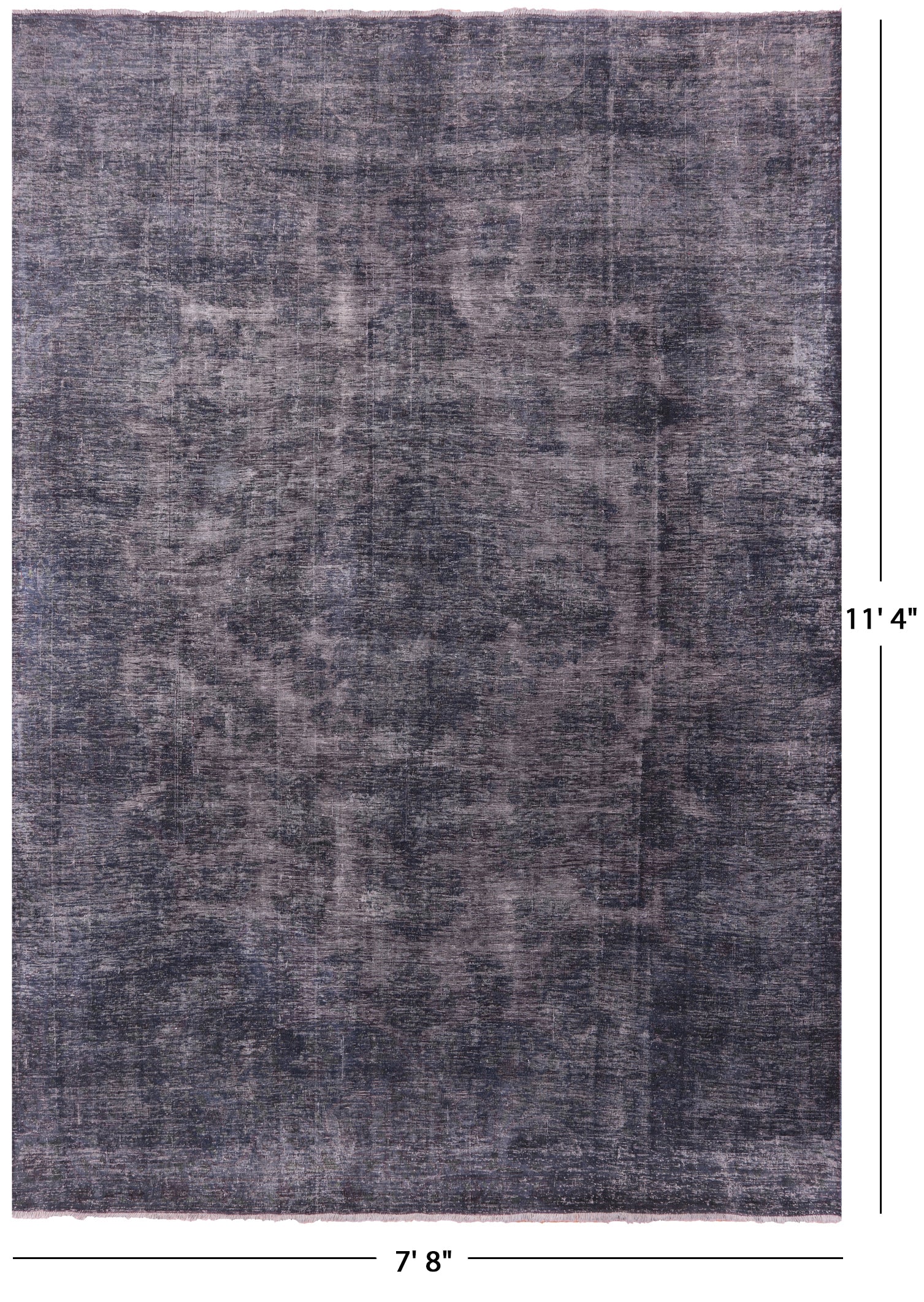 Persian Overdyed Handmade Wool Area Rug - 7' 8" X 11' 4" - Golden Nile