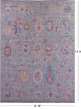 Grey Turkish Oushak Hand Knotted Wool Rug - 9' 10" X 13' 9" - Golden Nile