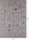 Turkish Oushak Hand Knotted Wool Rug - 10' 3" X 14' 0" - Golden Nile