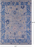 Grey Turkish Oushak Handmade Wool Rug - 10' 1" X 14' 0" - Golden Nile