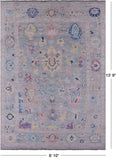 Grey Turkish Oushak Hand Knotted Wool Rug - 9' 10" X 13' 9" - Golden Nile