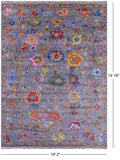 Grey Turkish Oushak Hand Knotted Wool Rug - 10' 2" X 13' 10" - Golden Nile