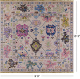 Ivory Turkish Oushak Hand Knotted Wool Rug - 9' 9" X 10' 5" - Golden Nile