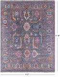 Grey Turkish Oushak Hand Knotted Wool Rug - 9' 2" X 11' 8" - Golden Nile