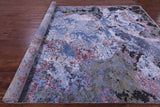 Abstract Contemporary Hand Knotted Wool & Silk Rug - 8' 11" X 12' 1" - Golden Nile