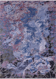 Abstract Contemporary Hand Knotted Wool & Silk Rug - 8' 11" X 12' 1" - Golden Nile
