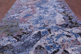 Abstract Contemporary Hand Knotted Wool & Silk Rug - 8' 11" X 12' 1" - Golden Nile