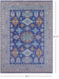 Blue Kazak Hand Knotted Wool Rug - 10' 1" X 13' 11" - Golden Nile