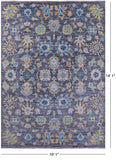 Grey Turkish Oushak Hand Knotted Wool Rug - 10' 1" X 14' 1" - Golden Nile