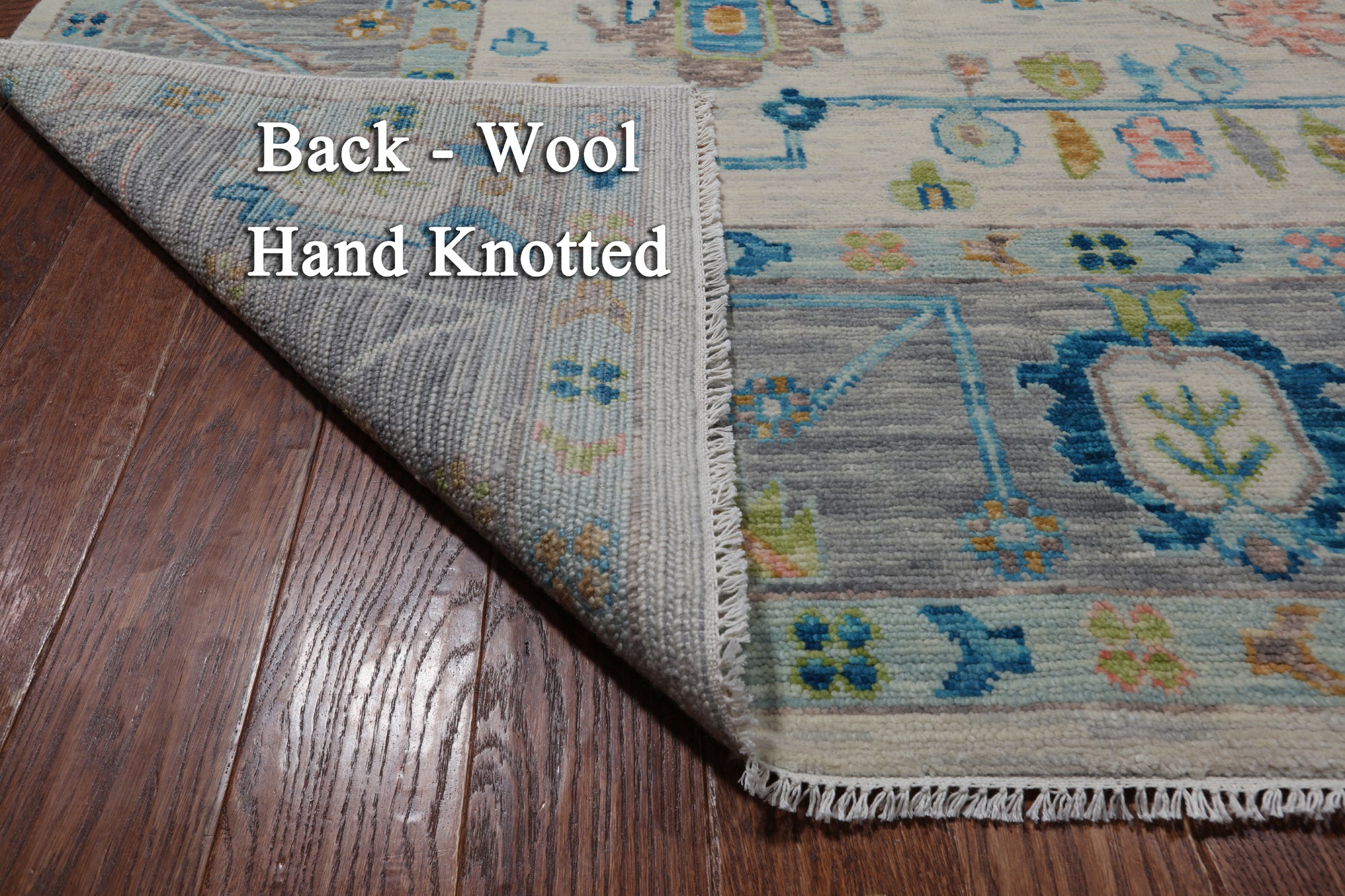 SUPER SALE Ivory Turkish Oushak Hand Knotted Wool Rug - 10' 1" X 13' 10"