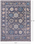 Grey Turkish Oushak Hand Knotted Wool Rug - 10' 3" X 13' 10" - Golden Nile