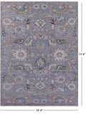 Grey Persian Tabriz Hand Knotted Wool Rug - 10' 4" X 13' 6" - Golden Nile