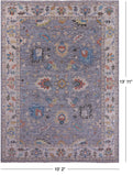 Grey Persian Tabriz Handmade Wool Rug - 10' 2" X 13' 11" - Golden Nile