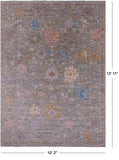 Turkish Oushak Hand Knotted Wool Rug - 10' 2" X 13' 11" - Golden Nile