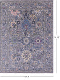 Grey Turkish Oushak Hand Knotted Wool Rug - 10' 3" X 13' 10" - Golden Nile