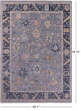 Grey Turkish Oushak Hand Knotted Wool Rug - 10' 1" X 13' 11" - Golden Nile