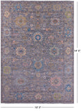 Grey Persian Tabriz Hand Knotted Wool Rug - 10' 3" X 14' 5" - Golden Nile