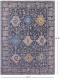 Grey Turkish Oushak Handmade Wool Rug - 8' 11" X 12' 5" - Golden Nile
