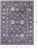 Grey Turkish Oushak Hand Knotted Wool Rug - 9' 1" X 11' 10" - Golden Nile