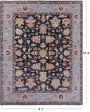 Grey Heriz Serapi Handmade Wool Rug - 8' 1" X 10' 4" - Golden Nile