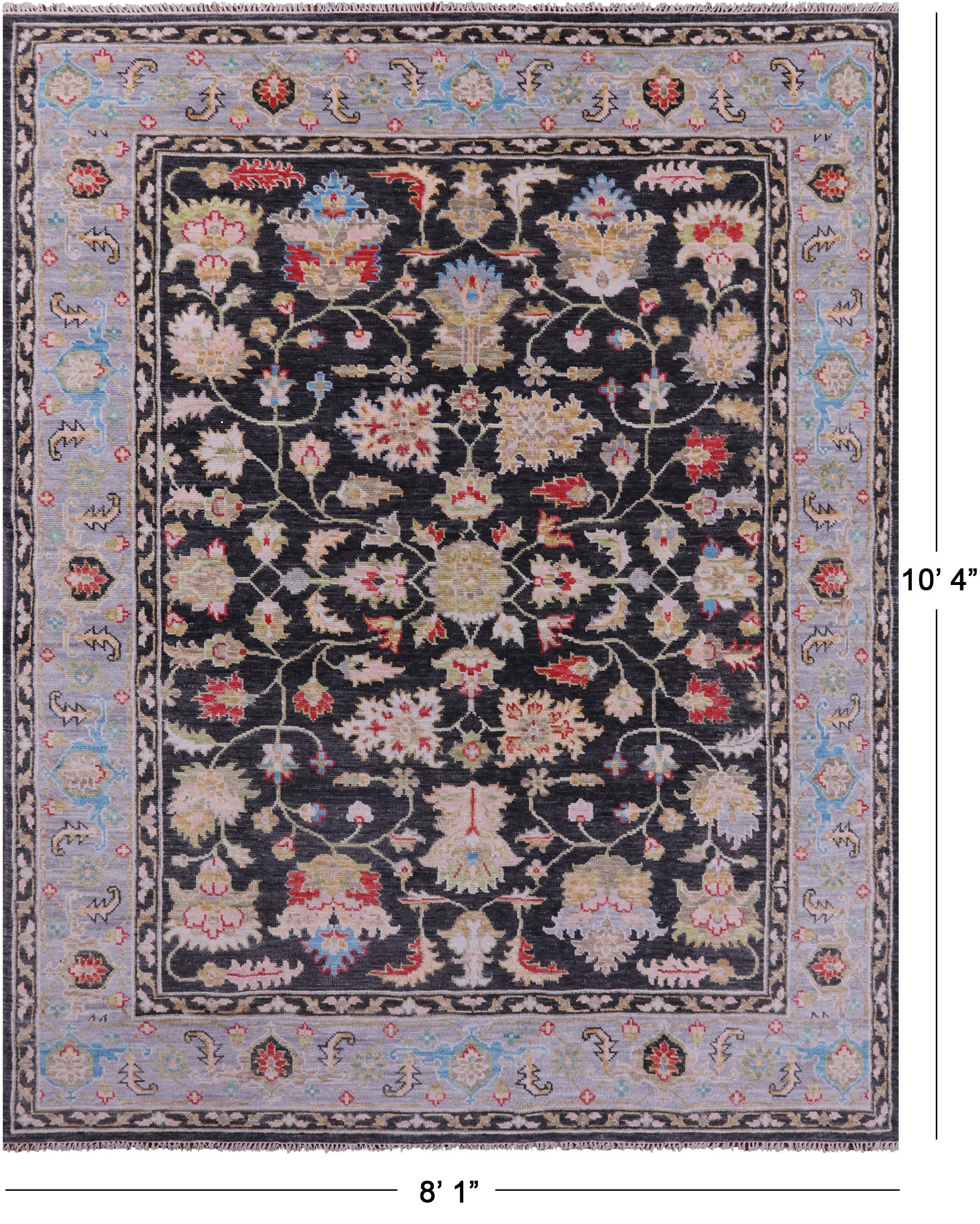 Grey Heriz Serapi Handmade Wool Rug - 8' 1" X 10' 4" - Golden Nile