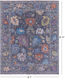 Grey Turkish Oushak Hand Knotted Wool Rug - 8' 1" X 9' 11" - Golden Nile