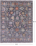 Grey Turkish Oushak Hand Knotted Wool Rug - 8' 0" X 10' 4" - Golden Nile